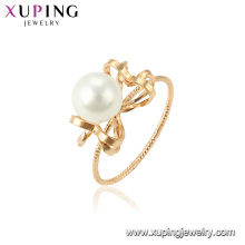 15430 xuping al por mayor joyería de moda imitación diseño moderno 18k anillo de dedo chapado en oro para las mujeres